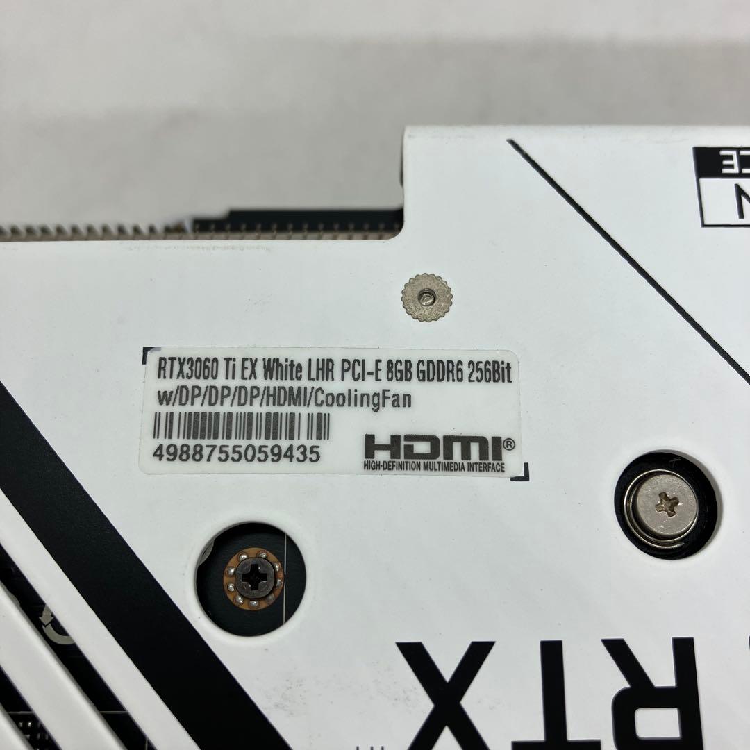 グラフィックボード・グラボ・ビデオカード GALAKURO GK-RTX3060Ti-E8GB/WHITE/LHR 163
