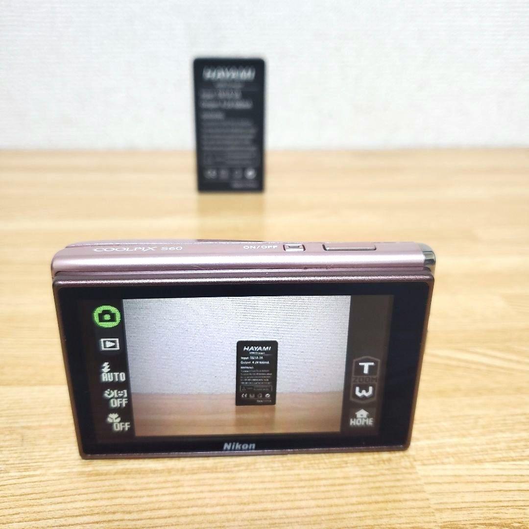 【美品】ニコン Nikon COOLPIX S60 ピンク タッチ式