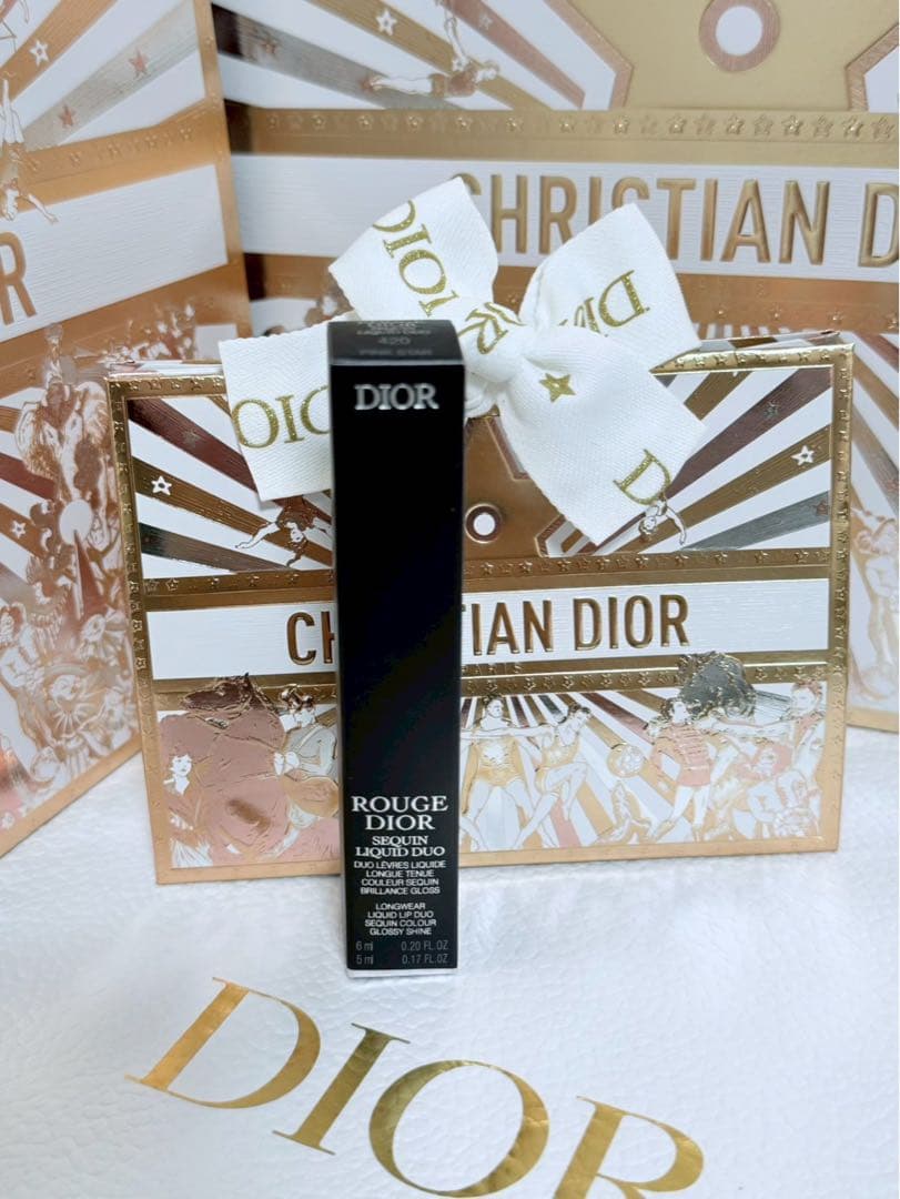 Diorルージュディオール シークインリキッド デュオ420 ショッパー付き