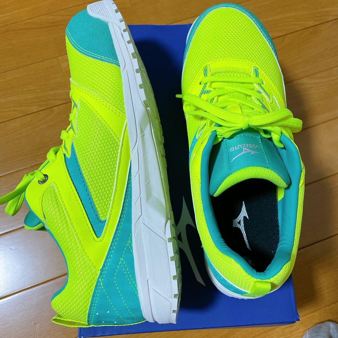 【美品】Mizuno ネオンイエロー 安全靴　ミズノ