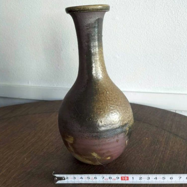 備前一輪花入　備前焼　陶器　焼物　陶芸　木箱入り　成昭造