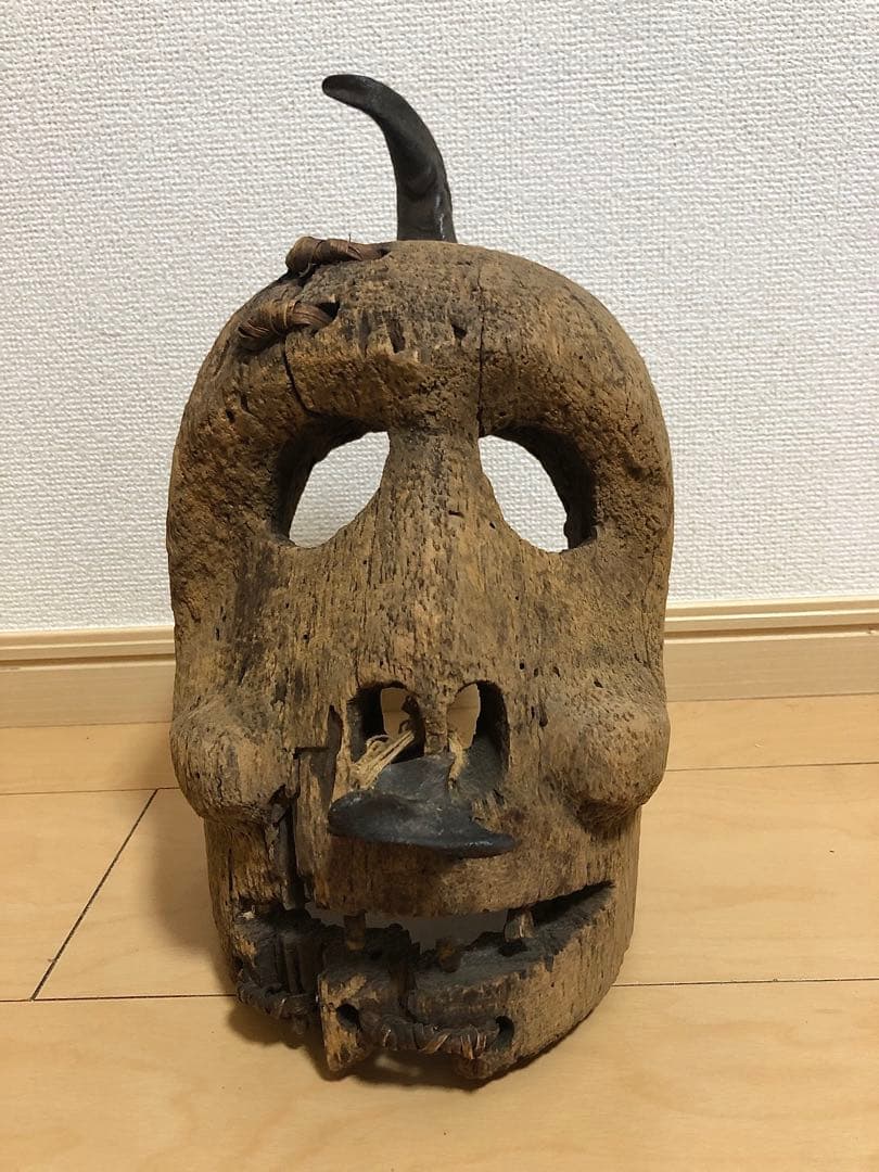 コンゴ　呪術　仮面　呪物　アフリカンアート　マスク　プリミティブアート