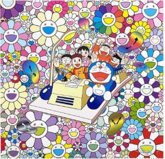 村上隆「タイムマシンでレッツゴー」（ポスター作品）