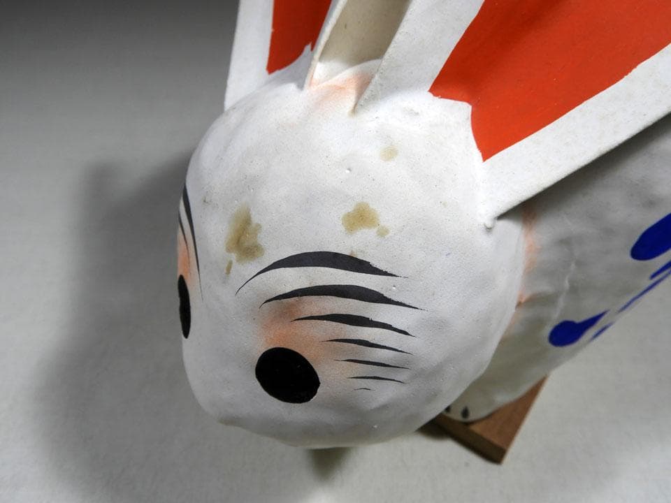 ●風情ある 郷土玩具 六点 福助 張り子虎 赤べこ 雪ん子 玉うさぎ 獅子頭