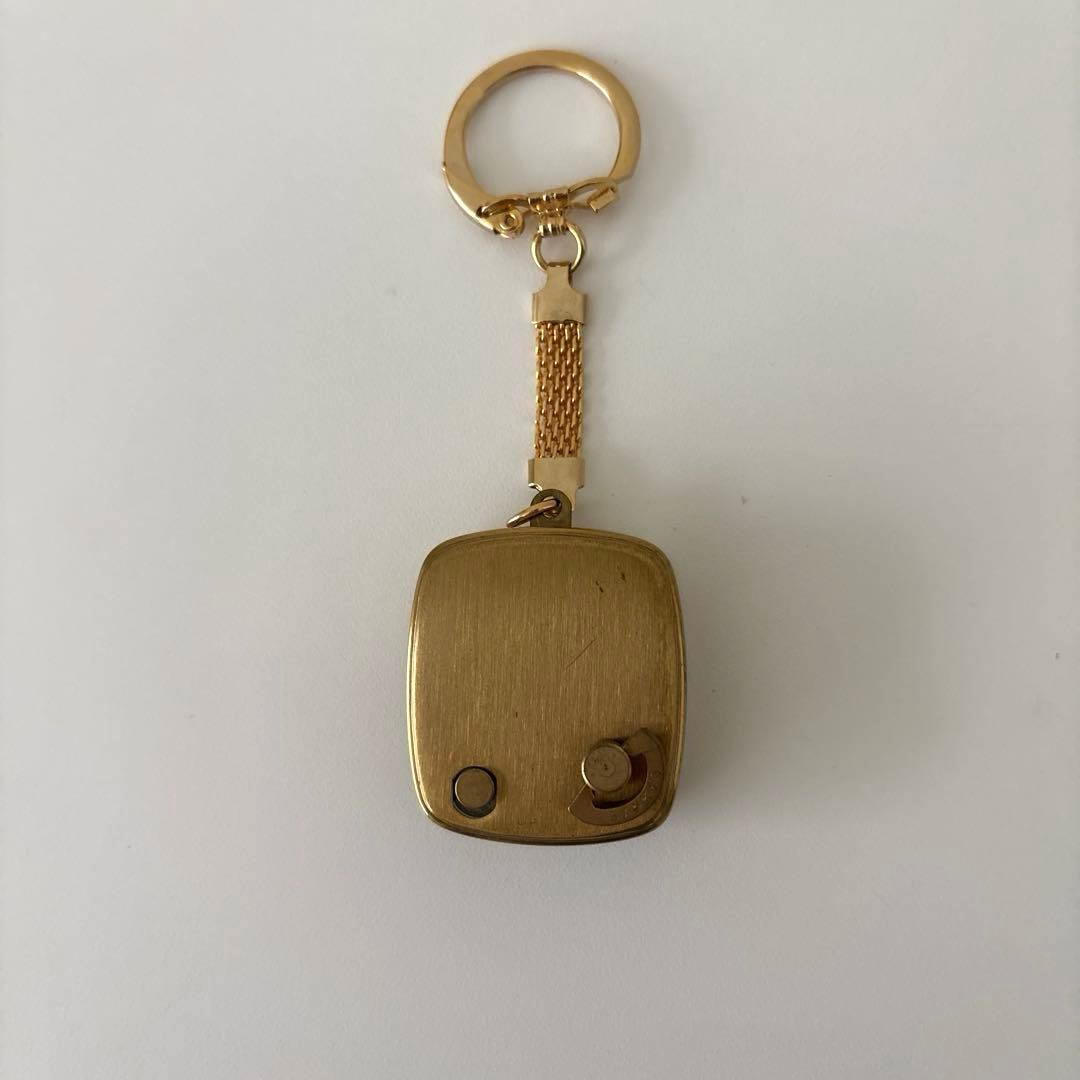 【未使用】SANKYO製彫金アンティーク　オルゴール　キーホルダー　昭和レトロ