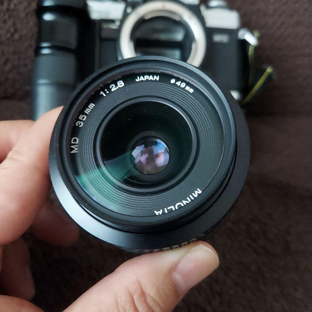 【希少シルバー】MINOLTA X-700 35mmf2.8　モータードライブ付
