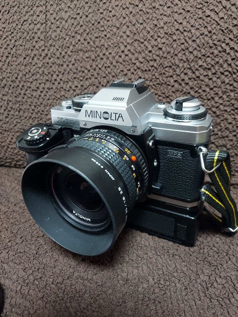 【希少シルバー】MINOLTA X-700 35mmf2.8　モータードライブ付