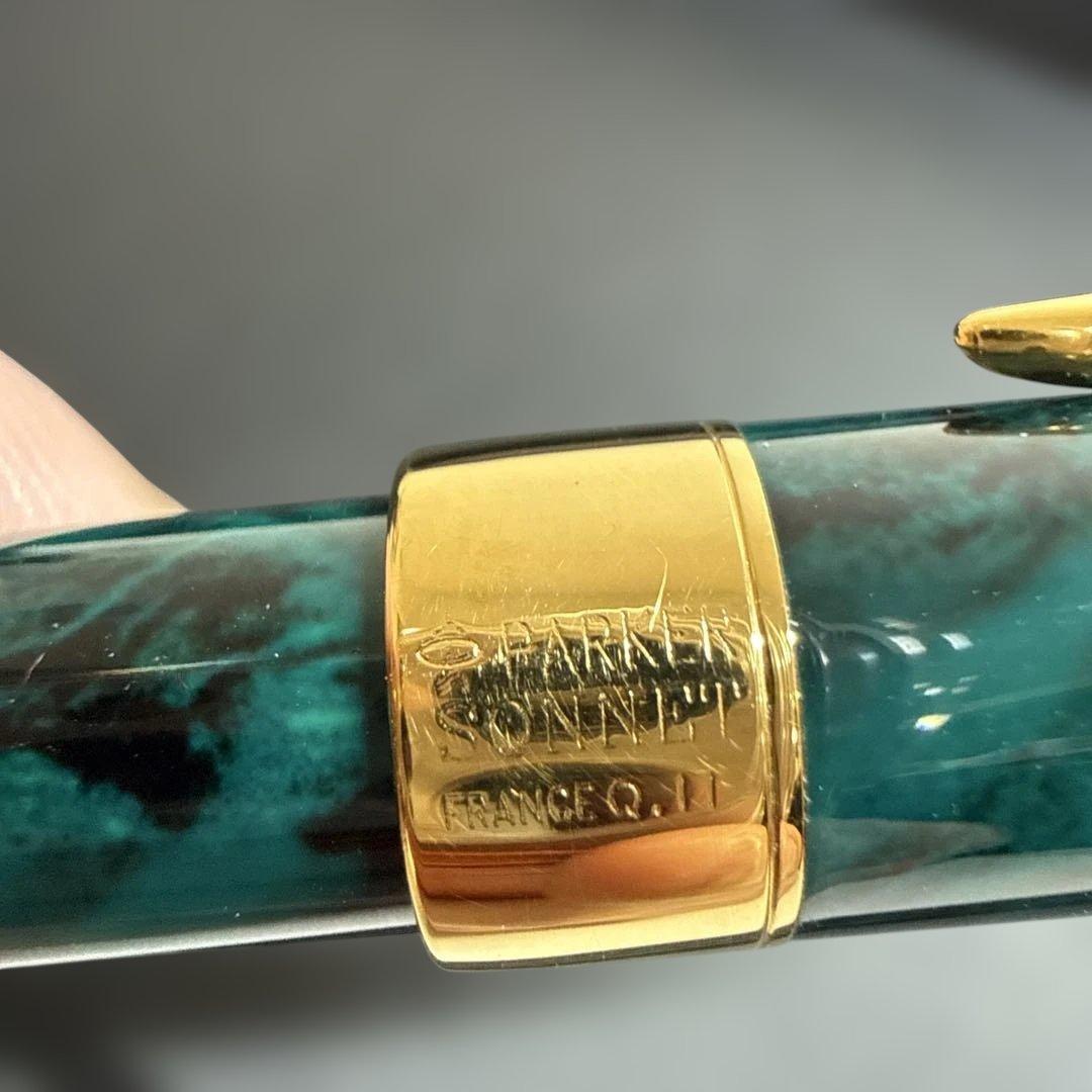 PARKER パーカー 万年筆 ソネット パターンラック グリーン 18K/M