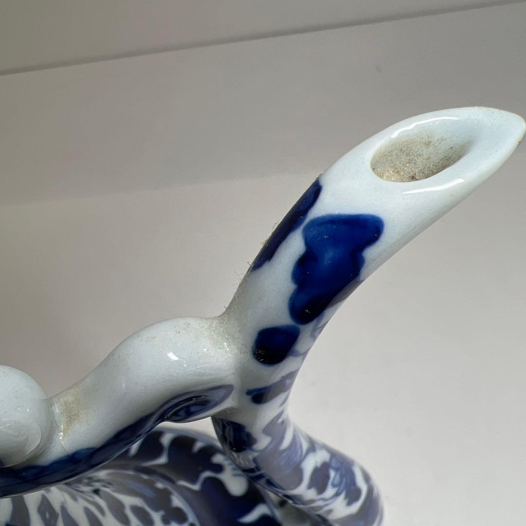 中国美術　青花水次　高さ31.5cm 東K8-0330②タサオ