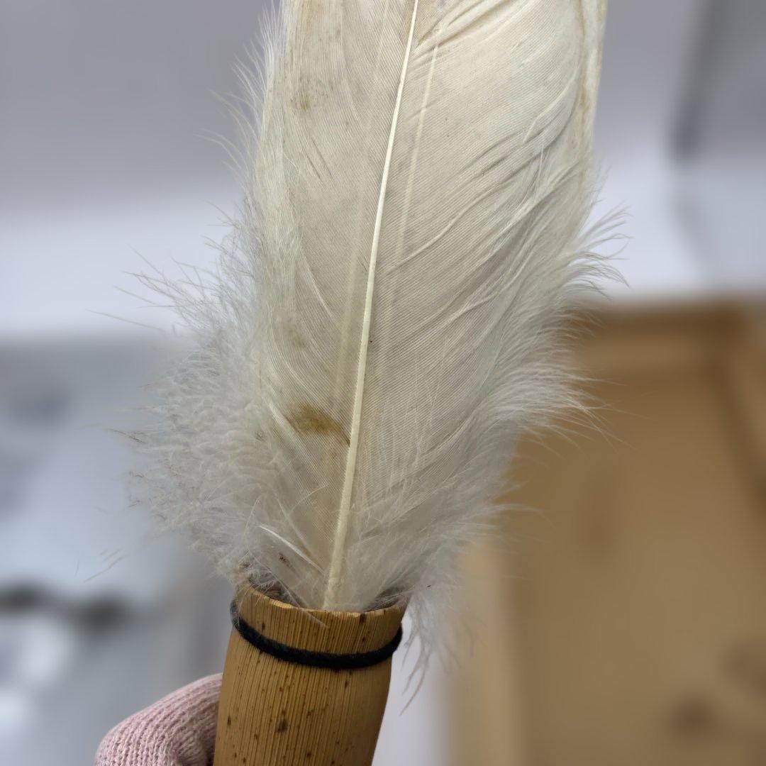 茶道具　摑羽根　白鳥