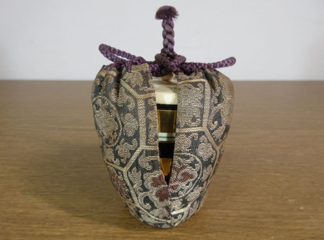 真作保証 八代 高橋道八 自作 黒釉独楽之図 茶器 茶入 京焼 コレクター放出品