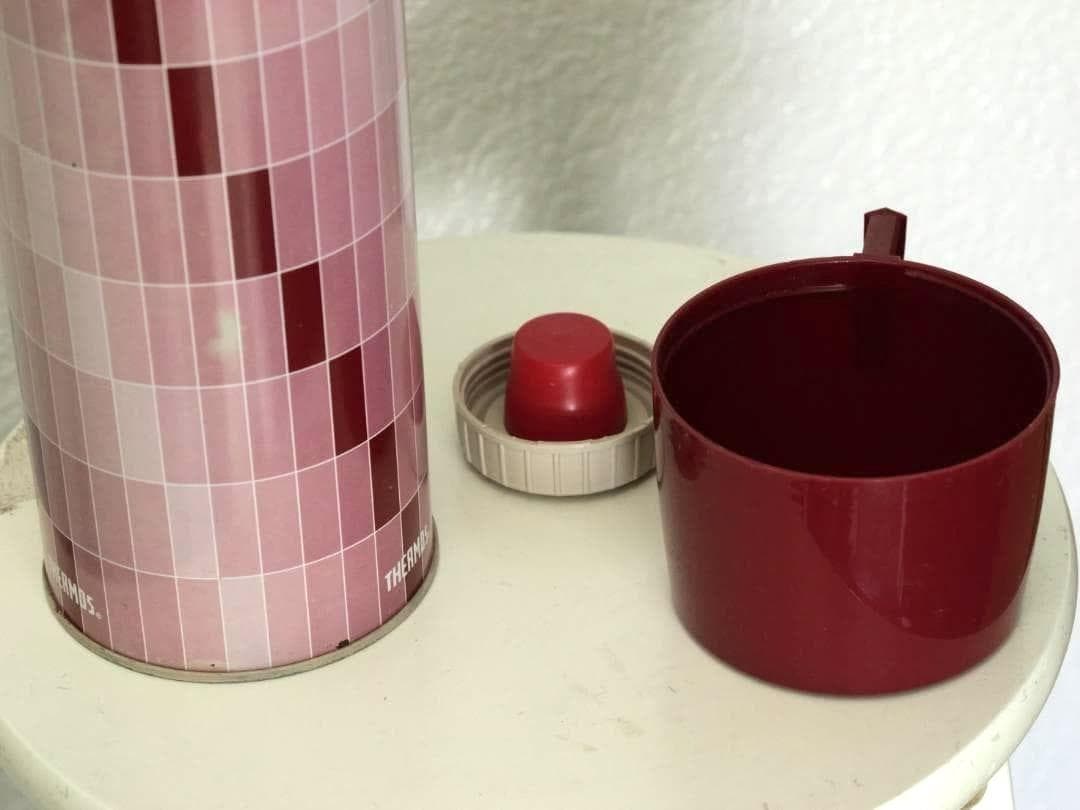 ポストモダン　オブジェ　幾何学模様　THERMOS ヴィンテージ 水筒