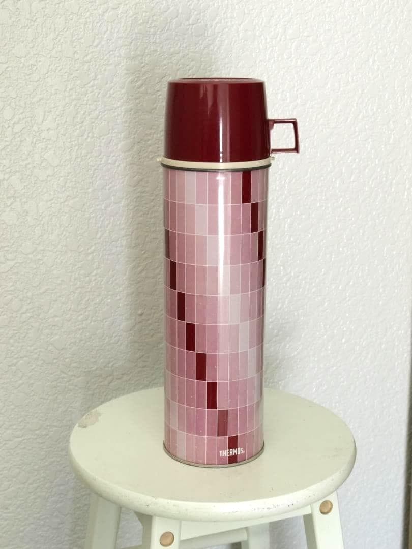 ポストモダン　オブジェ　幾何学模様　THERMOS ヴィンテージ 水筒