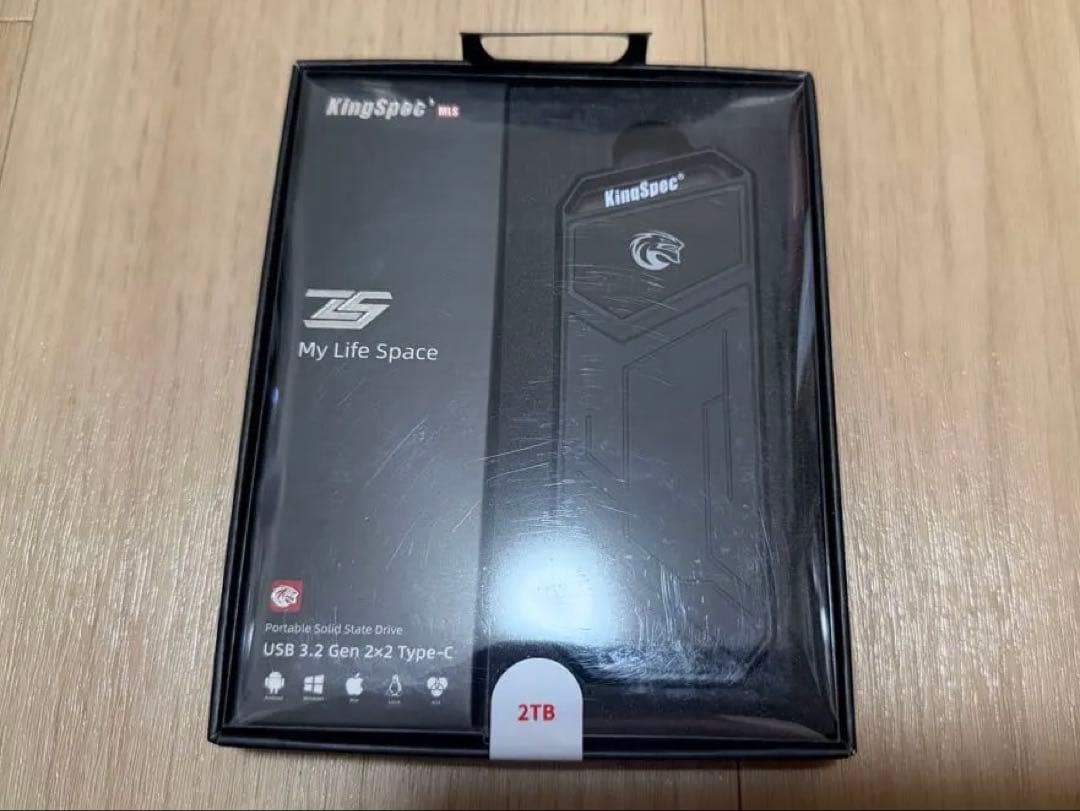 新品未使用 KingSpec Z5 ポータブルSSD 2TB USB 3.2