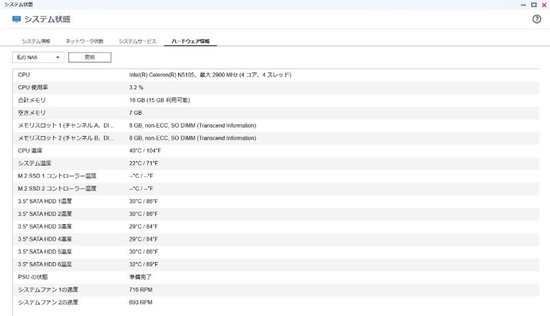 QNAP TS-664 6ベイNAS 16GB 2.5GbE 10G増設済み
