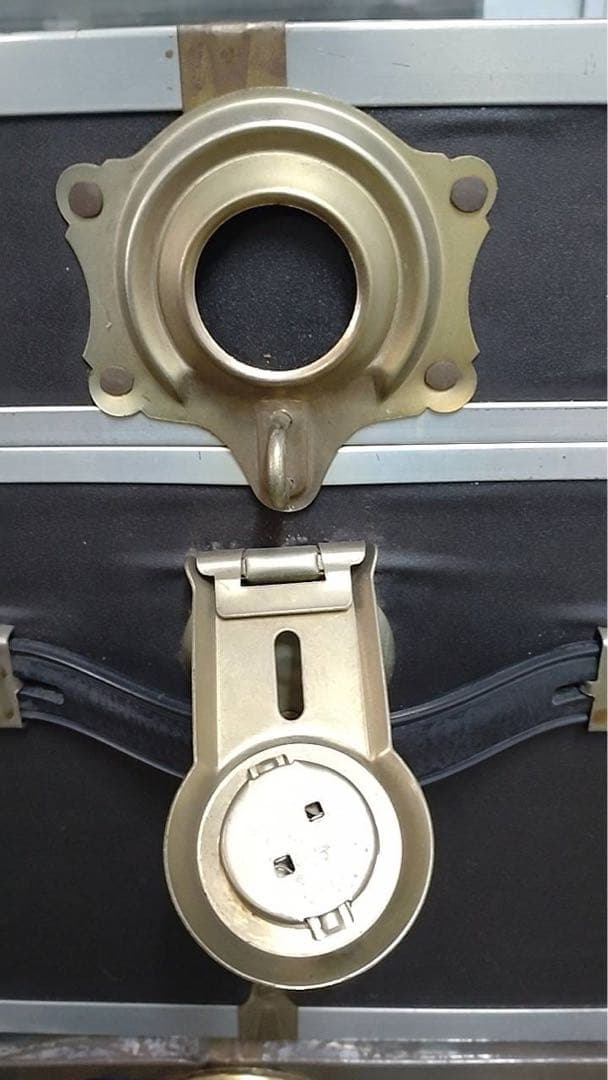 アメリカン　ヴィンテージ　家具　収納ボックス　トランク　ボックス　チャコールグレ
