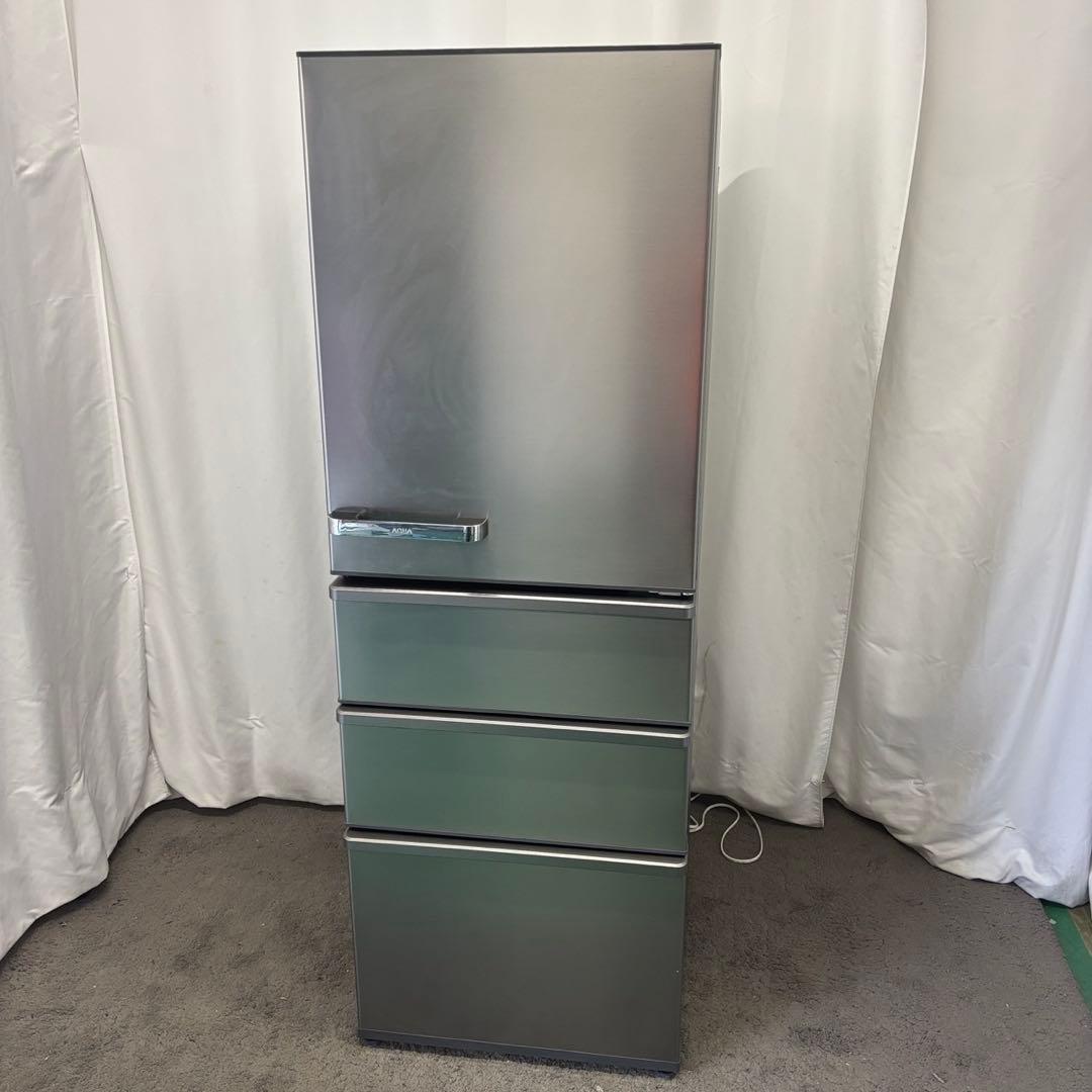 239　AQUA　冷蔵庫　300ℓ-400ℓ　シルバー　設置無料　右開き　安い