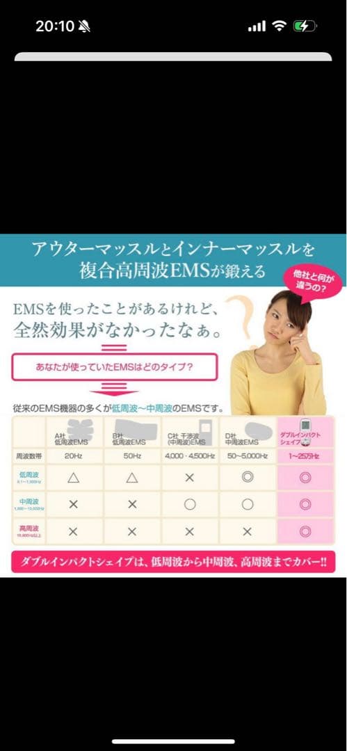 複合高周波EMSダブルインパクトシェイプ