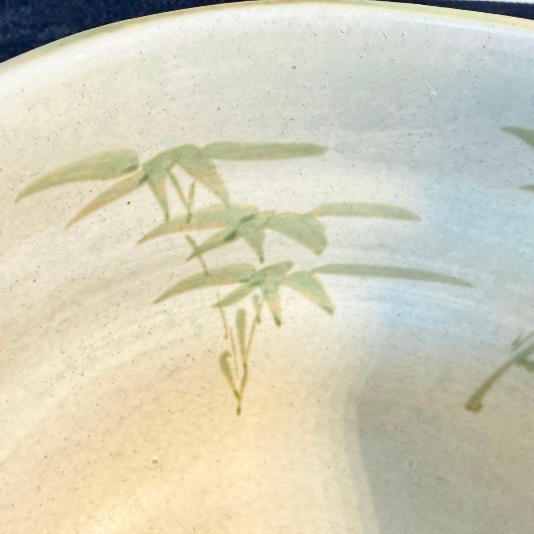 【未使用・共箱】中村茂右衛門造 竹絵 抹茶碗 茶道具 加賀焼 金沢 陶芸