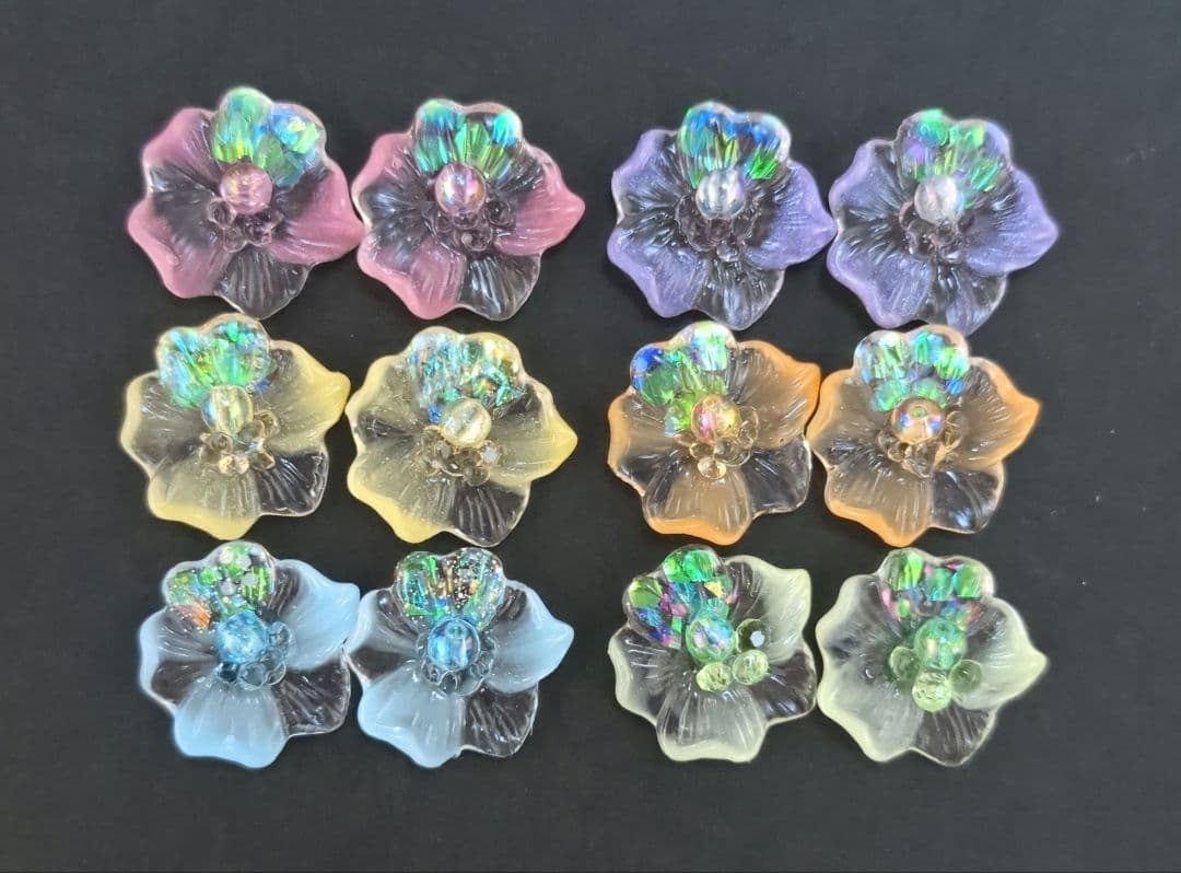 ニュアンスフラワー❇️オーダー専用❇️　カボション　パーツ　レジン