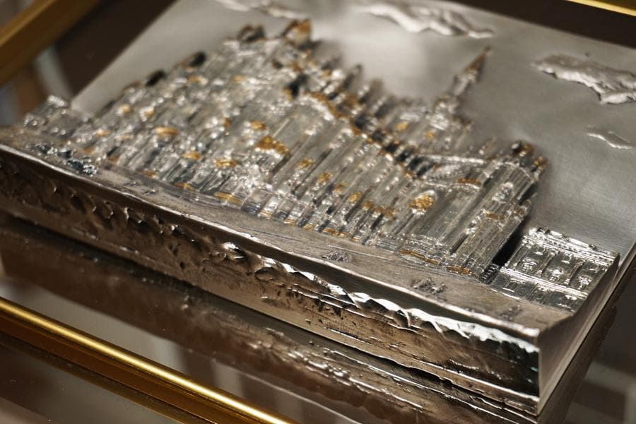 イタリア BRUNEL社 立体芸術作品 銀 MILANO DUOMO