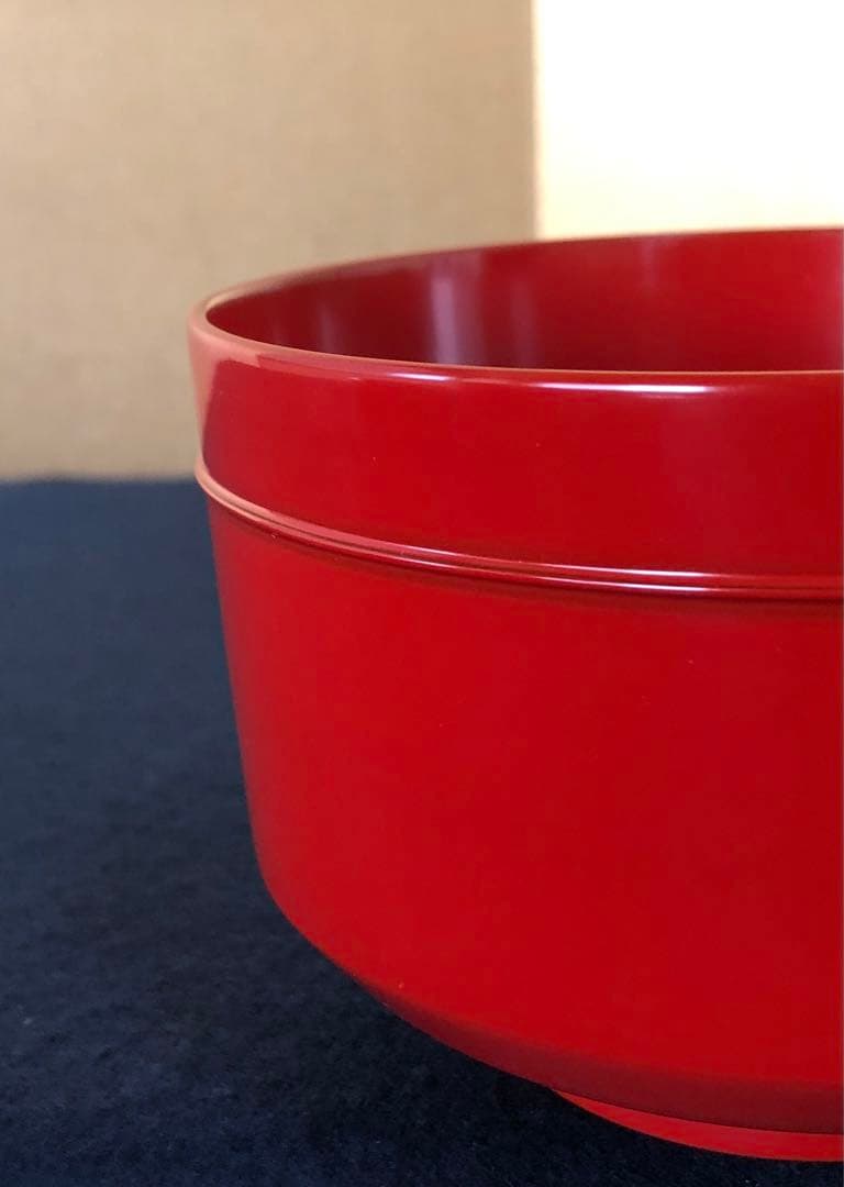 《R》朱塗 懐石道具 飯椀4客 岡本陽斎 木製漆器 260310こ5