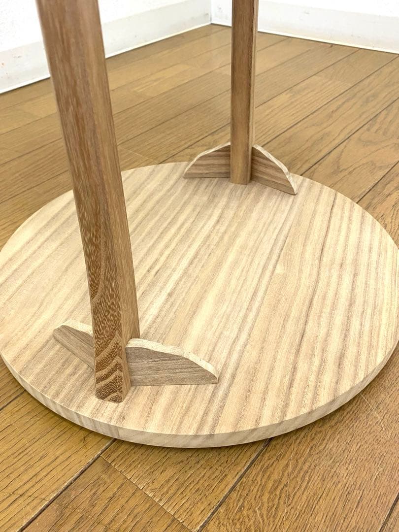 美品 茶道具 桐 丸卓 茶棚 組立式 共箱