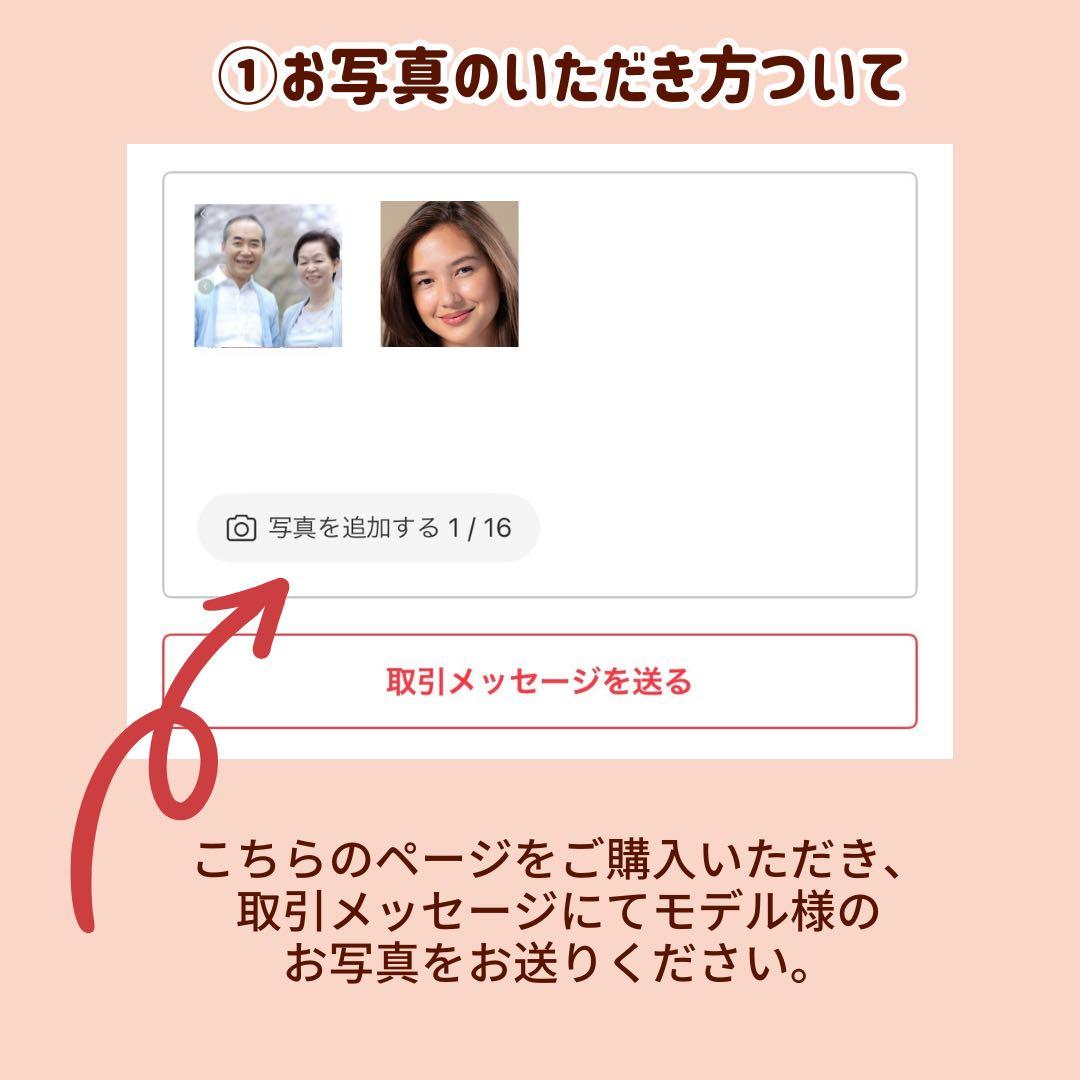 2名さま　ポストカードサイズ【似顔絵オーダー】ホワイトフレーム
