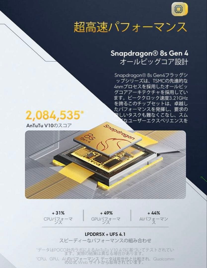 POCO F7 ブラック 12GB RAM 512GB ROM 新品未開封
