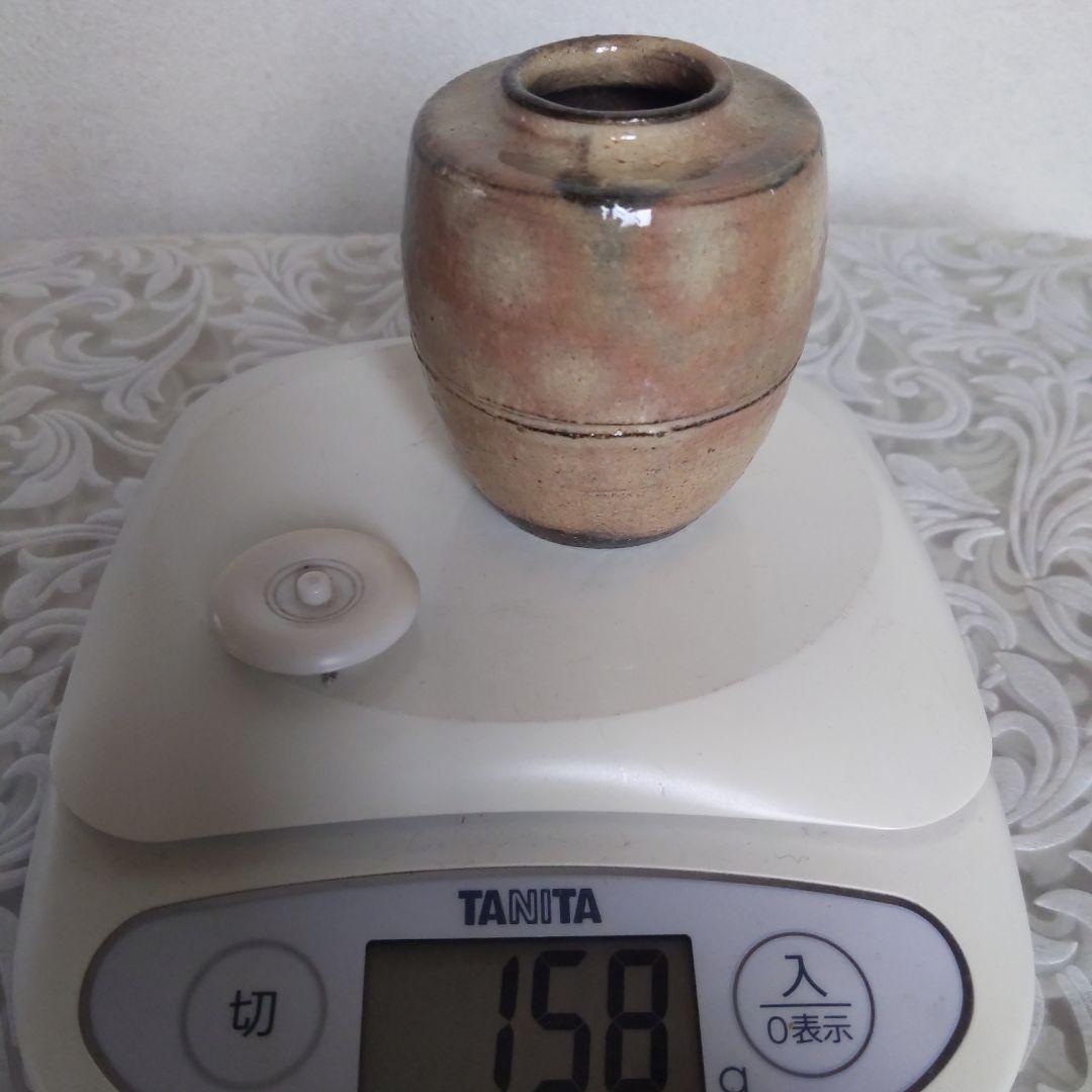 茶道具　茶入　12代田原陶兵衛　作　萩　仕履付　萌黄地石畳金襴　表千家　【匿名】