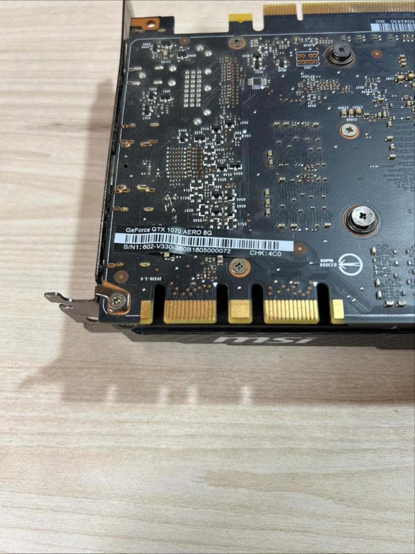 ジャンク★☆MSI★グラボ☆GeForceGTX1070 AERO8G★☆現状品