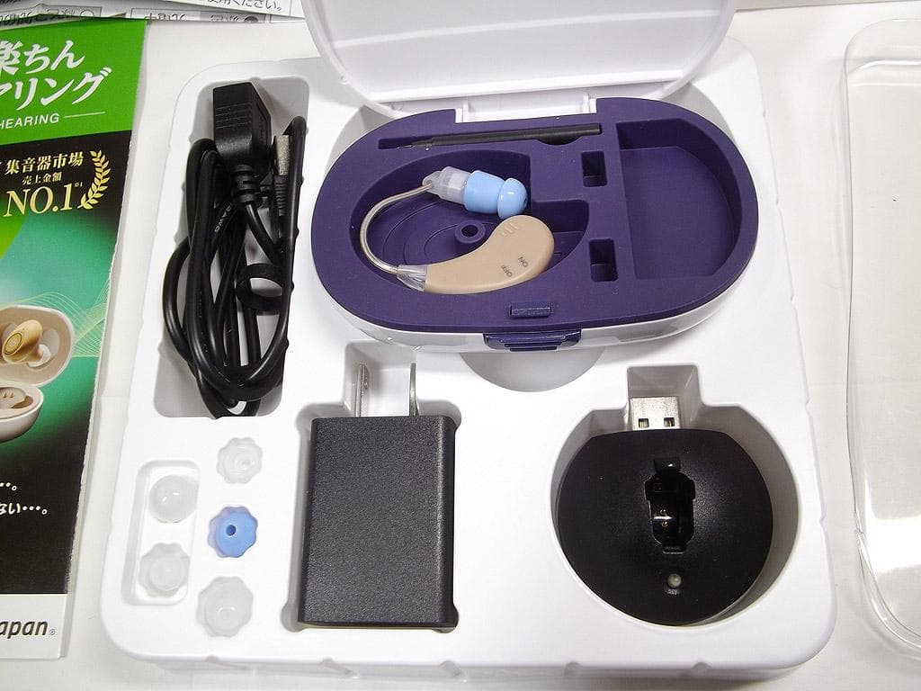 ショップジャパン集音器USB充電式楽ちんヒアリングRAH-WSBE 補聴器
