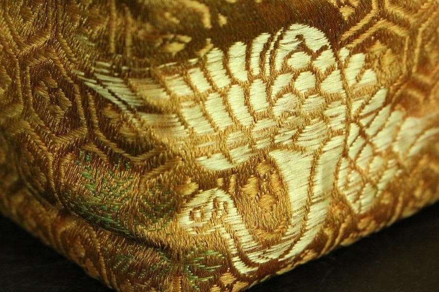 遠州流 桑 七宝透かし 黒柿 茶箱 美品 綺麗寂 時代仕服付(K-A344)