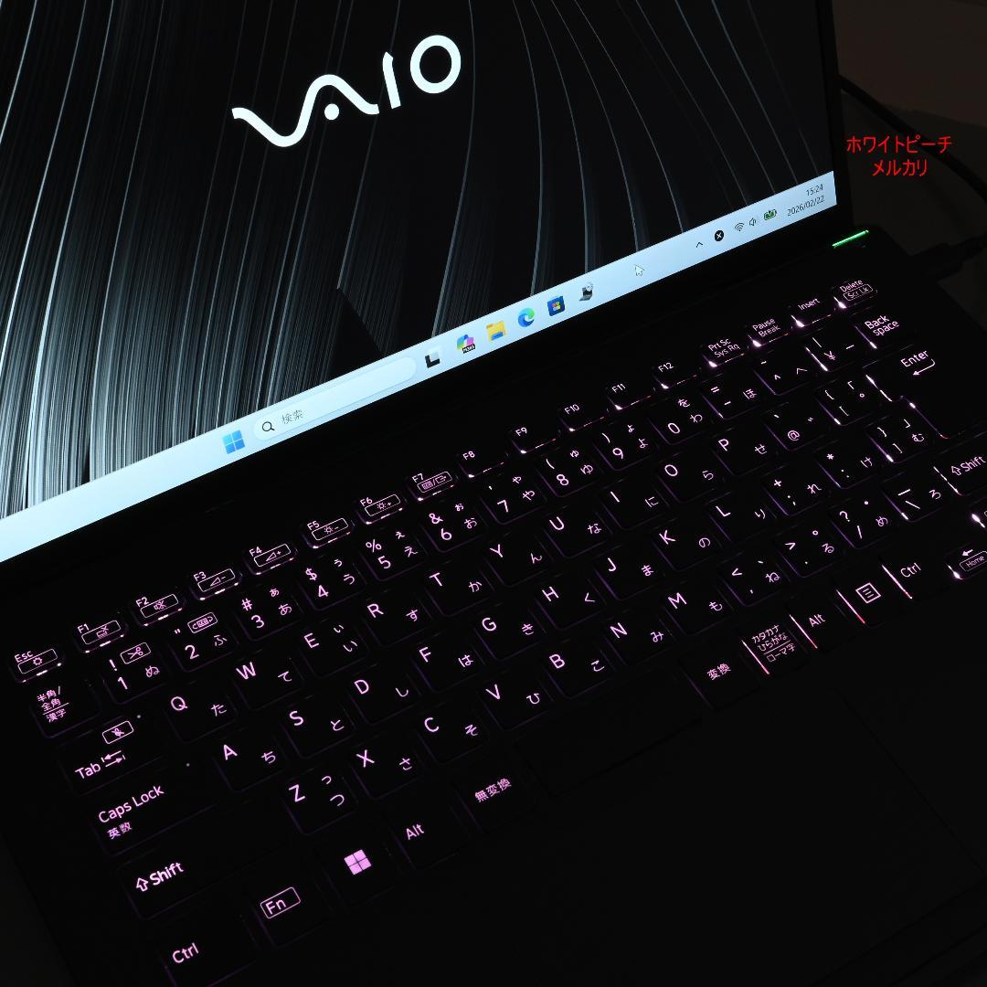 美品Vaio pro PK i5 _16G_512GB ピンクに光るキーボード