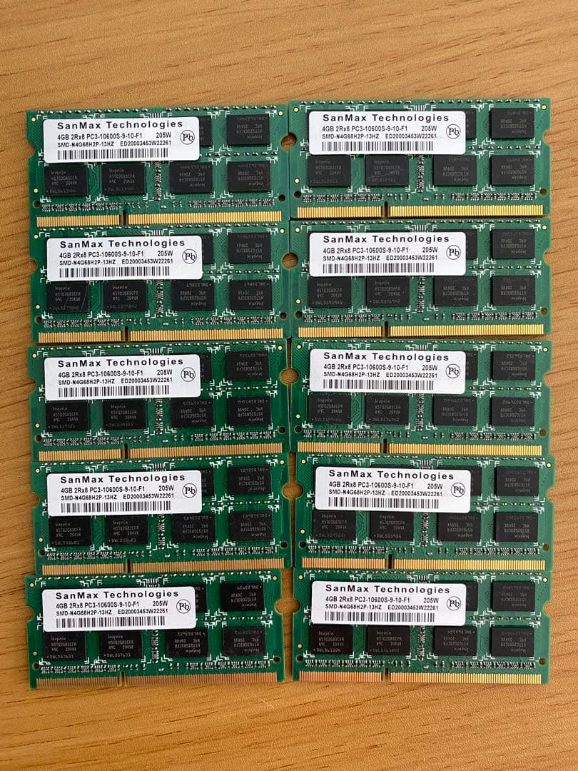 SanMax 4GB DDR3メモリ 1066MHz 204ピン