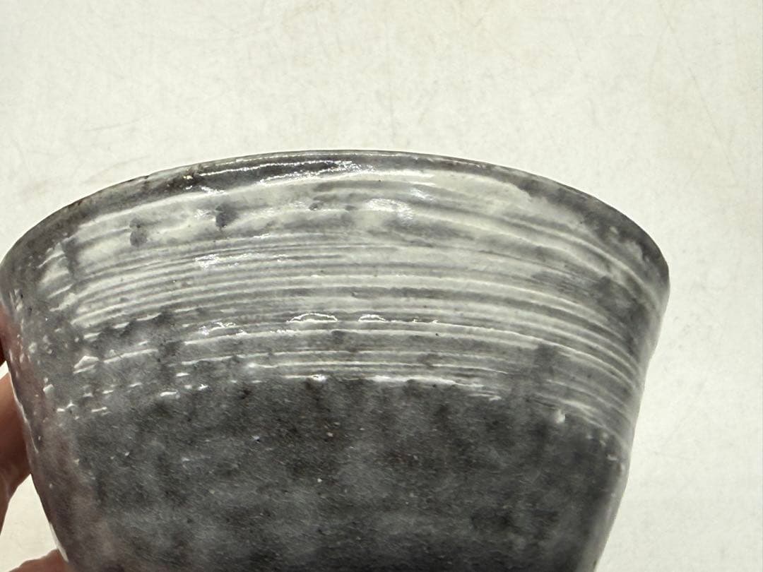 美品　清水　五祥作　数茶碗8点入　白泥象嵌　共箱　茶道具　送料込み260305