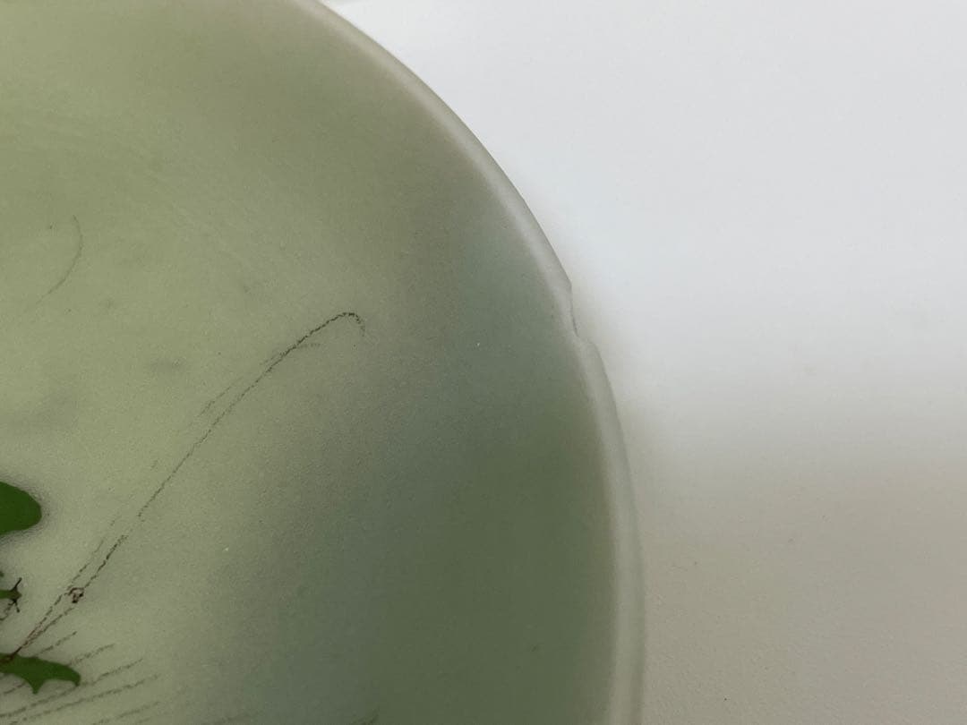 【現状品】クロム青磁 陶器 青磁 皿 風景画 アンティーク 割烹 懐石 15枚