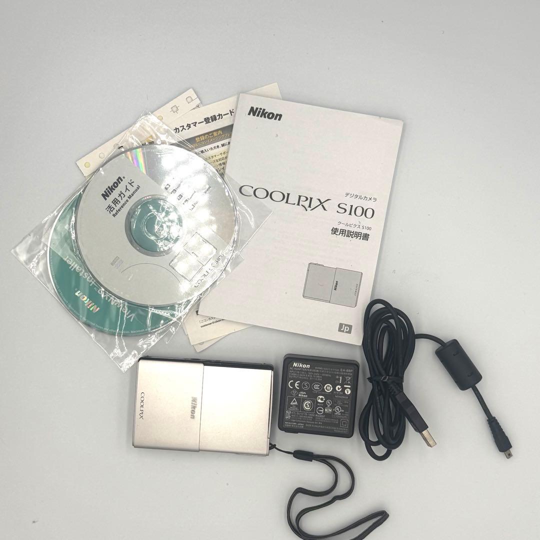 美品Nikon COOLPIX S100 コンパクトデジタルカメラ プラチナ