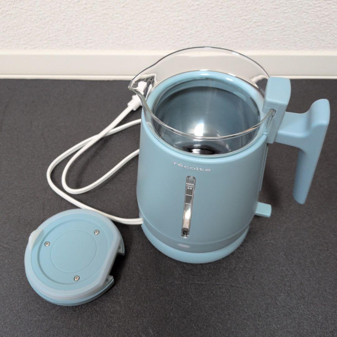 r‘ecolte　レコルト　ダブルウォールガラスケトル　ペールブルー