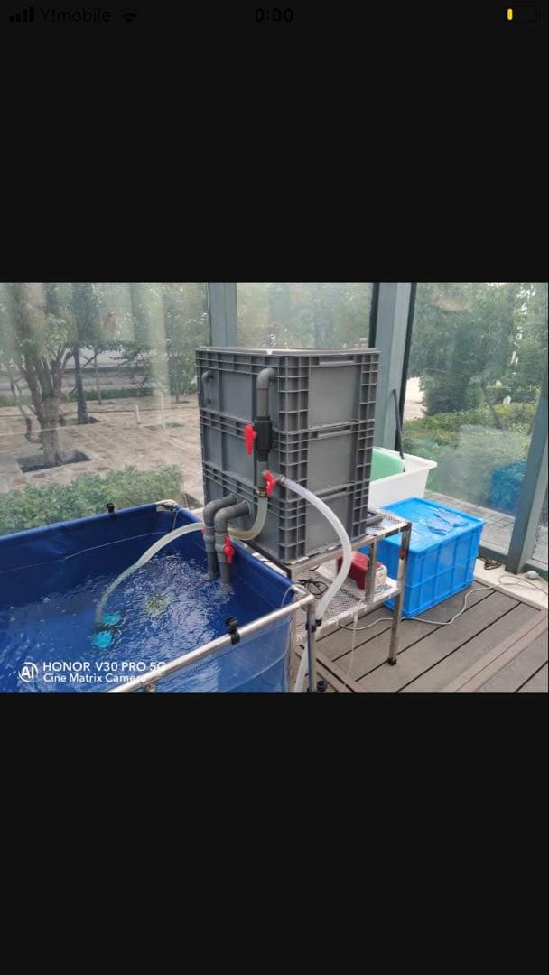 濾過装置 45wポンプ付き ろ材満タン 三段式濾過槽沈殿物理生物濾過 池水質管理