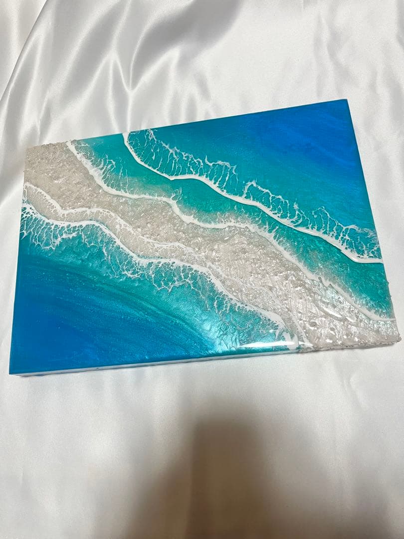 ［A4］オーシャンレジンアート　海アート　沖縄ブルー