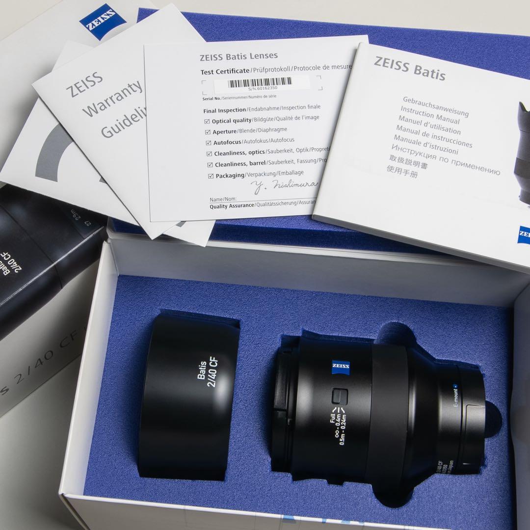 美品 ZEISS Batis 40mm F2 箱付 保護FソニーEマウント