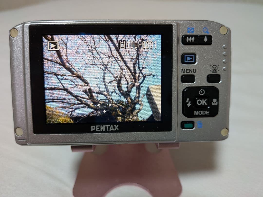 動作確認済■防水 Optio W60 ペンタックス■コーラルピンク■コンデジ