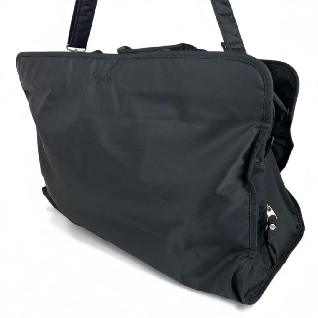 【美品】サザビー 2way ショルダー ボストンバッグ ナイロン ブラック