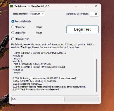 64GB Vengeance DDR4 DIMMメモリー「動作確認済」