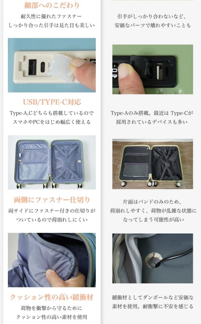 【ファンシーワンダーランド】スーツケース　フロントオープン　ピスタチオグリーンM