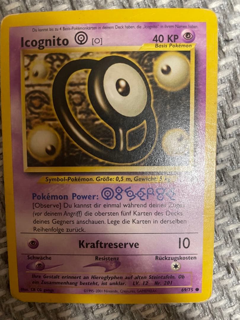 ポケモンカード Icognito 40KP 基本ポケモン英語版