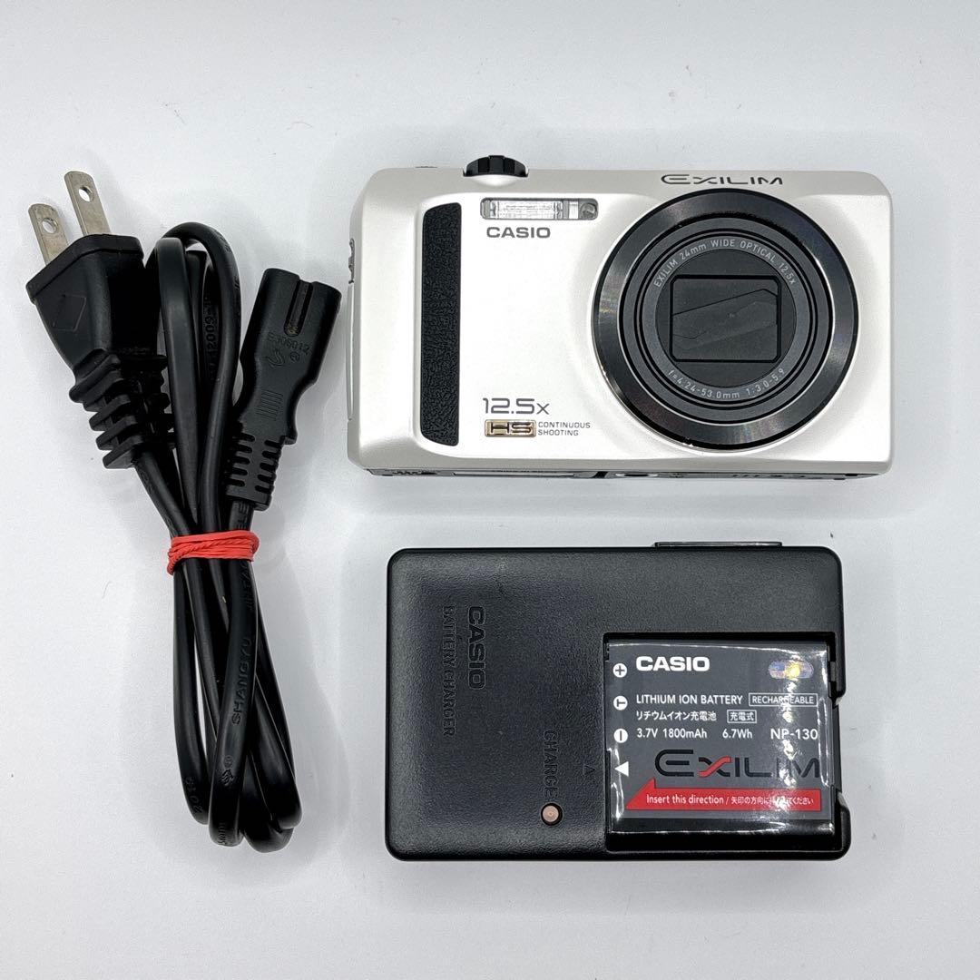 CASIO EXILIM EX-ZR100 ホワイト　コンデジ　デジカメ　カメラ