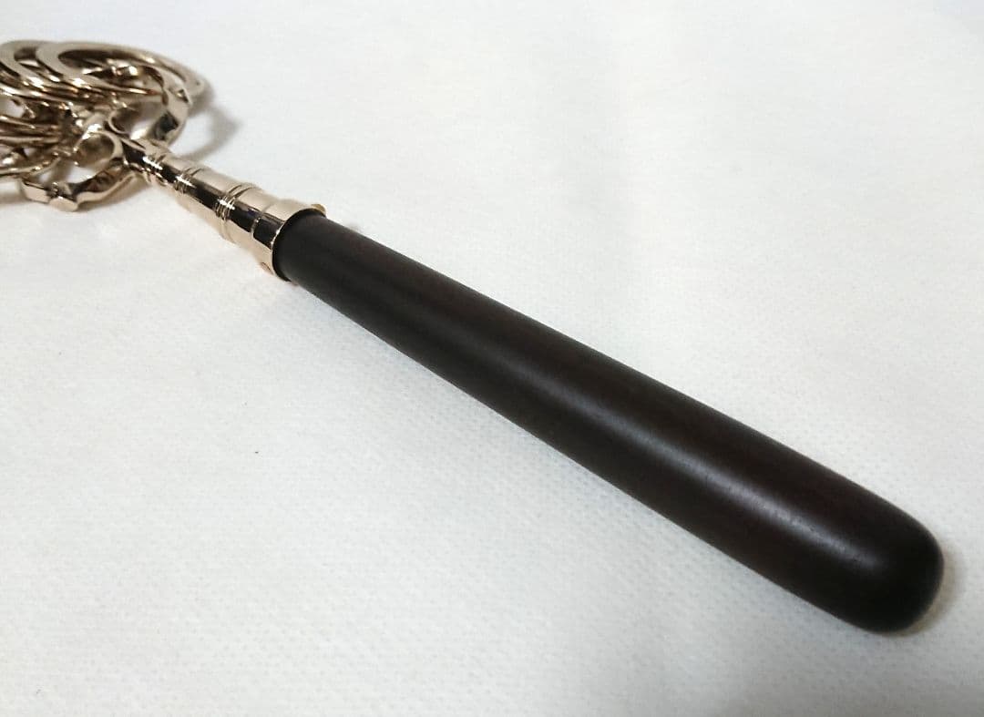 ✶金属工芸品✶錫杖 六環 鳴金 佐波理 黒檀柄付 京都 仏具・密教・山伏・修験道