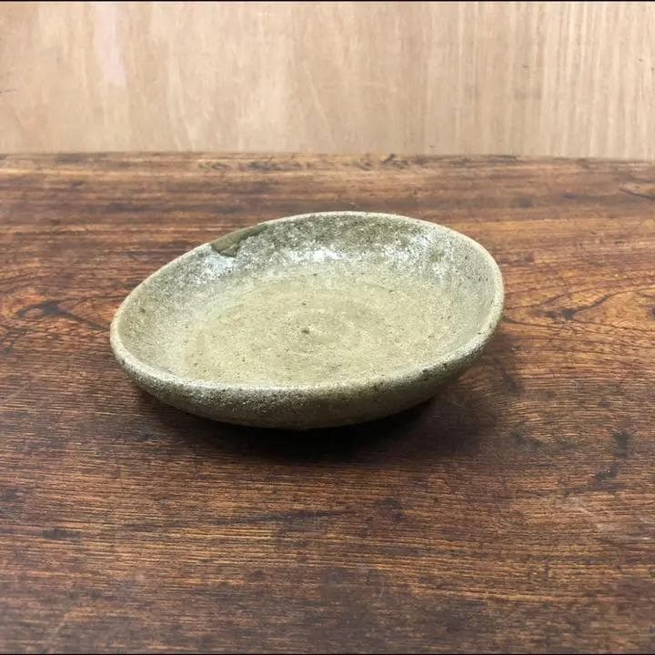 ◆135◆　時代美濃焼小皿　江戸時代　変形　骨董　和食器 豆皿